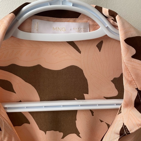 MNG Mango Floral Print Midi Dress in Pink and Brown - Picture 5 of 9